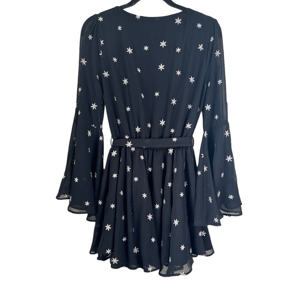 Lovers + Friends Lila Gold Star Dress XSmall Black - Picture 10 of 12